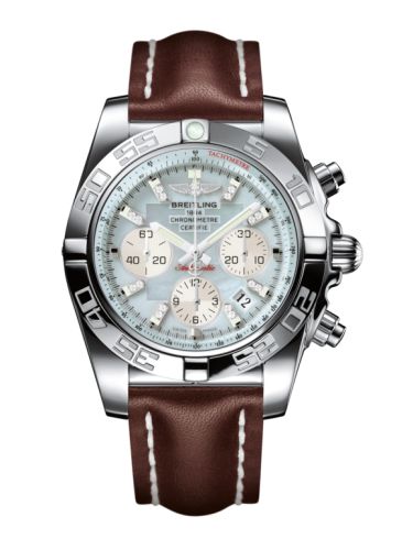 Breitling Chronomat 44 Paslanmaz Çelik / Gray Pearl Elmas / Calf, referans AB011012.G686.437X
