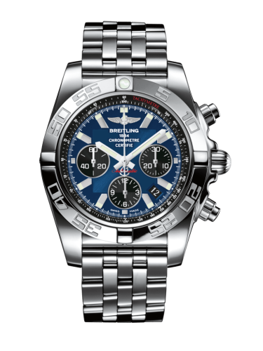 Breitling Chronomat 44 Paslanmaz Çelik / Siyaheye Mavi / Bilezik, referans AB0110121C1A1