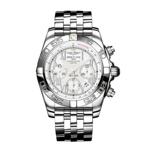 Breitling Chronomat 44 Paslanmaz Çelik / Antarctica Beyaz / Bilezik, referans AB011012.A690.375A
