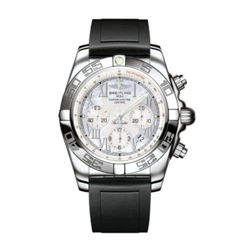 Breitling Chronomat 44 Paslanmaz Çelik / Pearl Roman / Kauçuk, referans AB011012.A691.131S