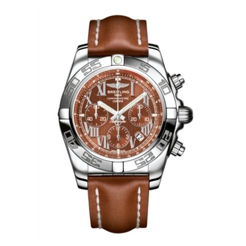 Breitling Chronomat 44 Paslanmaz Çelik / Amber / Calf, referans AB011012.Q566.433X