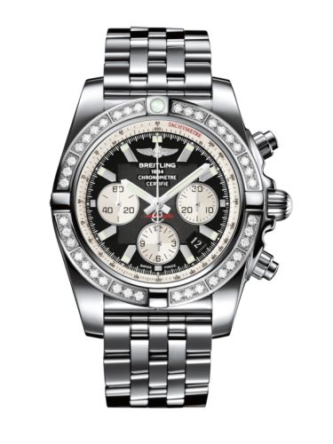 Breitling Chronomat 44 Paslanmaz Çelik / Elmas / Onyx Siyah / Bilezik, referans AB011053.B967.375A