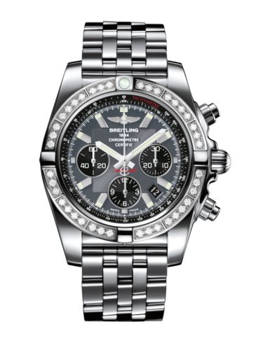 Breitling Chronomat 44 Paslanmaz Çelik / Elmas / Siyaheye Gray / Bilezik, referans AB011053.F546.375A
