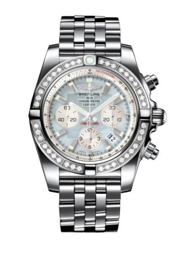 Breitling Chronomat 44 Paslanmaz Çelik / Elmas / Gray Pearl / Bilezik, referans AB011053.G685.375A