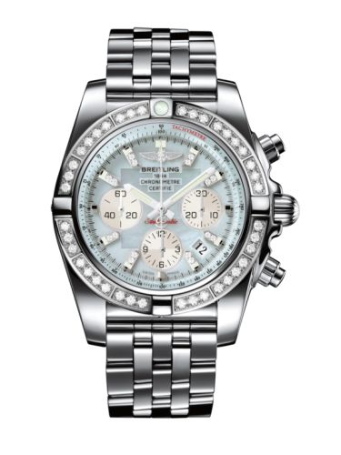 Breitling Chronomat 44 Paslanmaz Çelik / Elmas / Gray Pearl Elmas / Bilezik, referans AB011053.G686.375A