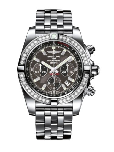 Breitling Chronomat 44 Paslanmaz Çelik / Elmas / Carbon Siyah / Bilezik, referans AB011053.M524.375A