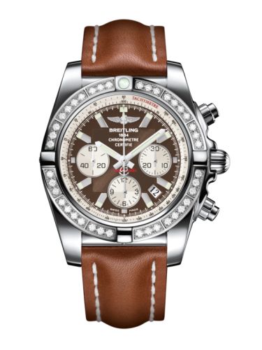 Breitling Chronomat 44 Paslanmaz Çelik / Elmas / Metallica Kahverengi / Calf, referans AB011053.Q575.433X