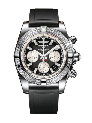 Breitling Chronomat 44 Paslanmaz Çelik / Elmas / Onyx Siyah / Kauçuk, referans AB0110AA.B967.131S