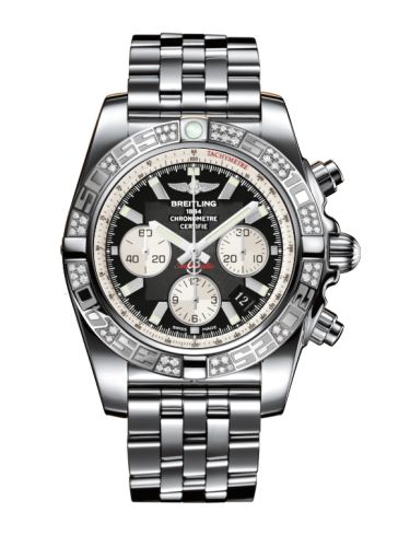 Breitling Chronomat 44 Paslanmaz Çelik / Elmas / Onyx Siyah / Bilezik, referans AB0110AA.B967.375A