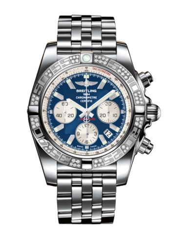 Breitling Chronomat 44 Paslanmaz Çelik / Elmas / Metallica Mavi / Bilezik, referans AB0110AA.C788.375A