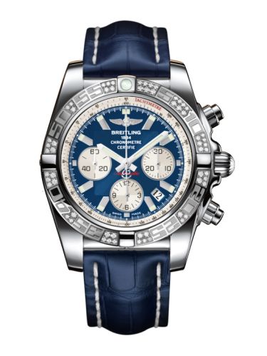Breitling Chronomat 44 Paslanmaz Çelik / Elmas / Metallica Mavi / Croco, referans AB0110AA.C788.731P