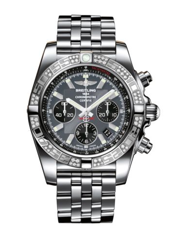 Breitling Chronomat 44 Paslanmaz Çelik / Elmas / Siyaheye Gray / Bilezik, referans AB0110AA.F546.375A