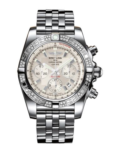 Breitling Chronomat 44 Paslanmaz Çelik / Elmas / Sierra Gümüş / Bilezik, referans AB0110AA.G684.375A