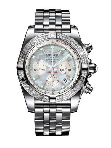 Breitling Chronomat 44 Paslanmaz Çelik / Elmas / Gray Pearl / Bilezik, referans AB0110AA.G685.375A