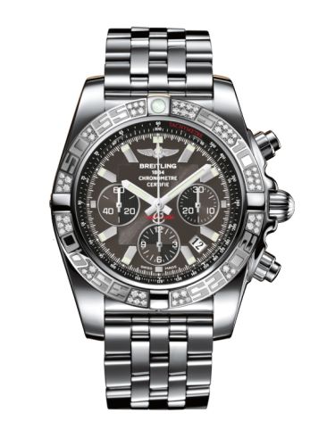 Breitling Chronomat 44 Paslanmaz Çelik / Elmas / Carbon Siyah / Bilezik, referans AB0110AA.M524.375A