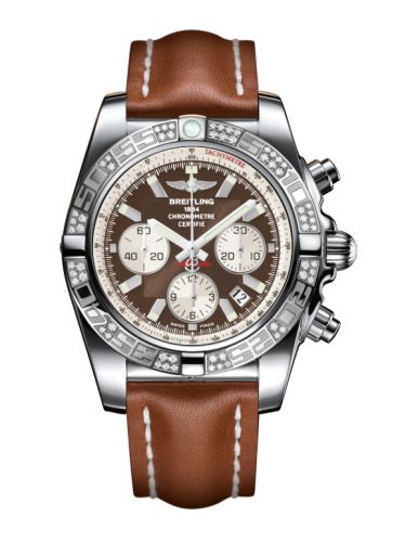 Breitling Chronomat 44 Paslanmaz Çelik / Elmas / Metallica Kahverengi / Calf, referans AB0110AA.Q575.433X