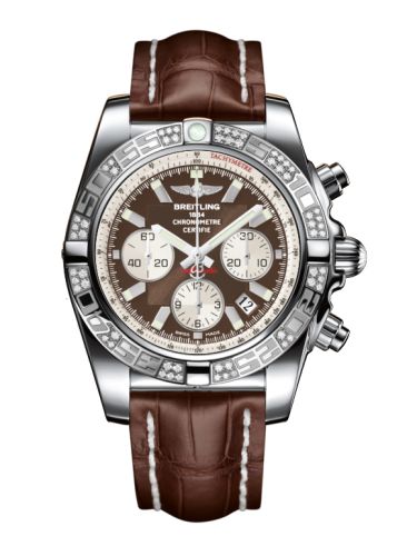 Breitling Chronomat 44 Paslanmaz Çelik / Elmas / Metallica Kahverengi / Croco, referans AB0110AA.Q575.739P