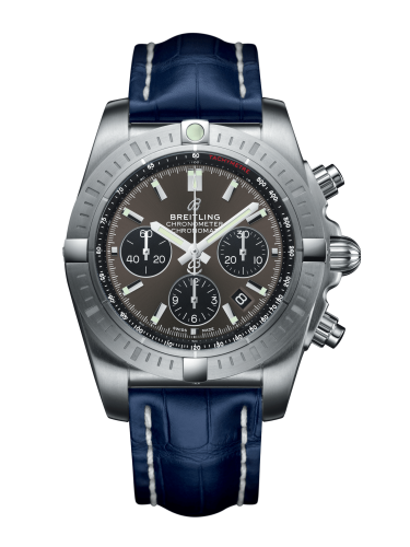 Breitling Chronomat B01 Chronograph 44 Paslanmaz Çelik / Siyaheye Gri / Croco / Pin, referans AB011510.F581.731P.A20BA.1