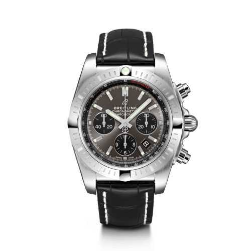 Breitling Chronomat B01 Chronograph 44 Paslanmaz Çelik / Siyaheye Gri / Croco / Pin, referans AB0115101F1P1