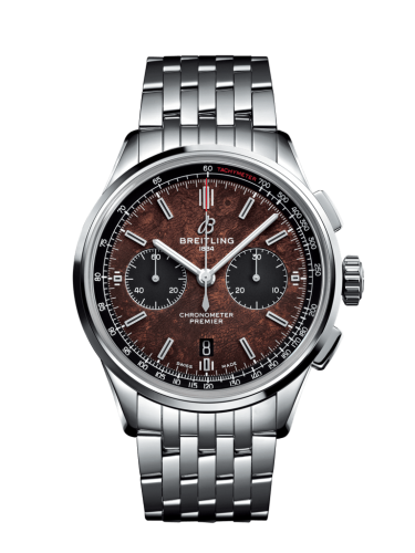 Breitling Premier B01 Chronograph 42 Bentley Centenary Paslanmaz Çelik / Wood / Calf / Bilezik, referans AB01181A1Q1A1