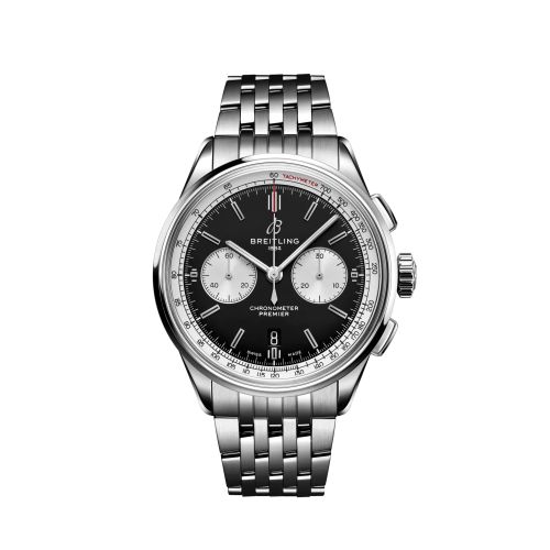 Breitling Premier B01 Chronograph 42 Paslanmaz Çelik / Siyah / Bilezik, referans AB0118371B1A1