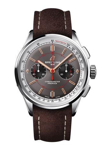 Breitling Premier B01 Chronograph 42 Paslanmaz Çelik / Wheels and Waves  / Nubuck / Folding, referans AB0118A31B1X1
