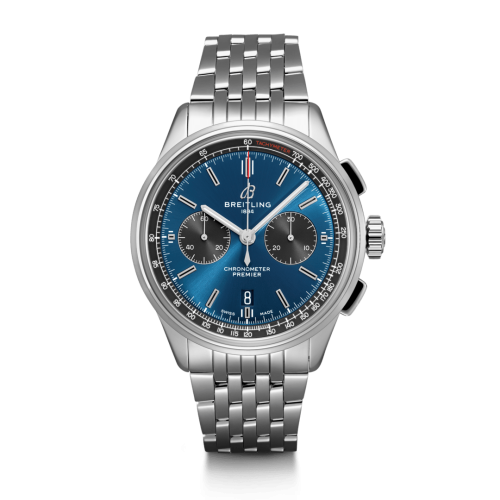 Breitling Premier B01 Chronograph 42 Paslanmaz Çelik / Mavi / Bilezik, referans AB0118A61C1A1