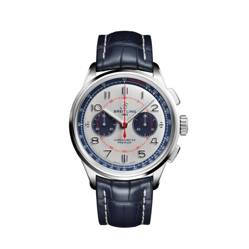 Breitling Premier B01 Chronograph 42 Bentley Mulliner Paslanmaz Çelik / Gümüş / Croco / Pin, referans AB0118A71G1P2