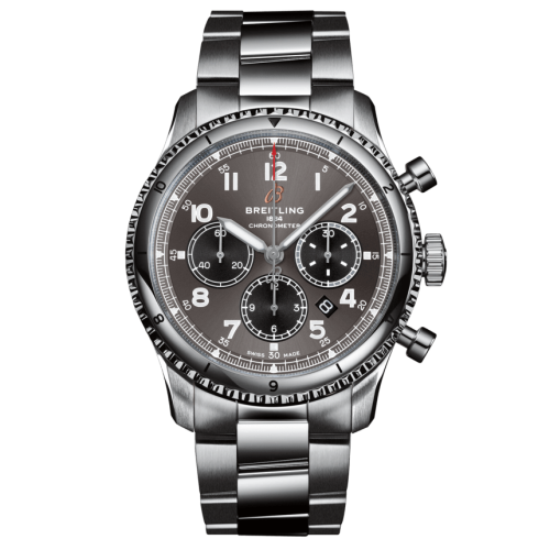 Aviator 8 B01 Chronograph 43 Paslanmaz Çelik / Anthracite / Bilezik