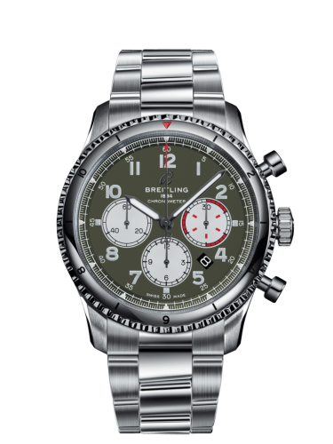 Aviator 8 B01 Chronograph 43 Paslanmaz Çelik / Curtiss Warhawk / Bilezik