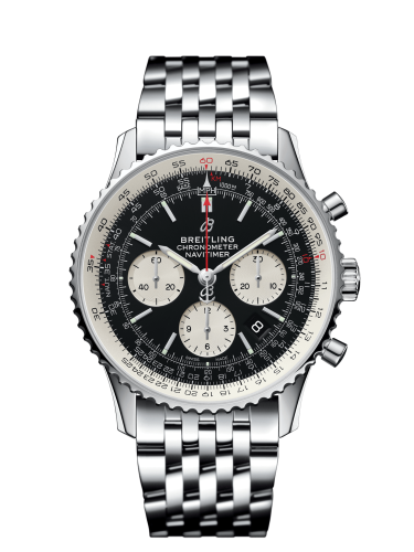 Breitling Navitimer 1 B01 Chronograph 43 Stainless Steel / Black / Bracelet, reference AB0121211B1A1