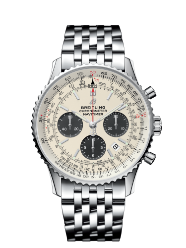 Breitling Navitimer 1 B01 Chronograph 43 Stainless Steel / Silver / Bracelet, reference AB0121211G1A1
