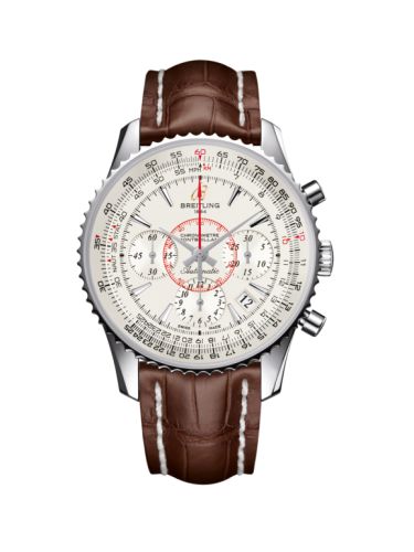 Breitling Montbrillant 01 Paslanmaz Çelik / Mercury Gümüş / Croco 40mm, referans AB013012.G709.724P