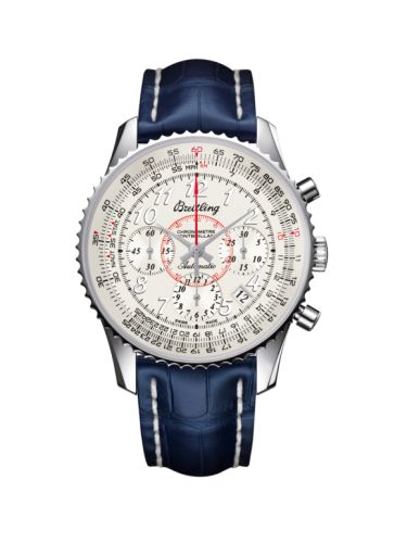 Breitling Montbrillant 01 Paslanmaz Çelik / Mercury Gümüş / Croco 40mm, referans AB013012|G735|718P