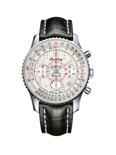 Montbrillant 01 Paslanmaz Çelik / Mercury Gümüş / Croco 40 mm