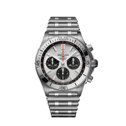 Breitling Chronomat B01 42 Paslanmaz Çelik / Gümüş / Rouleaux, referans AB0134101G1A1