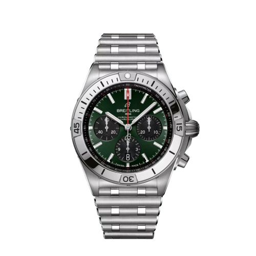 Breitling Chronomat B01 42 Paslanmaz Çelik / Yeşil / Rouleaux, referans AB0134101L2A1