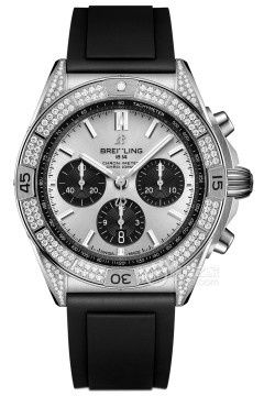 Breitling Chronomat B01 42 Paslanmaz Çelik - Elmas / Gümüş / Kauçuk, referans AB0134721G1S1
