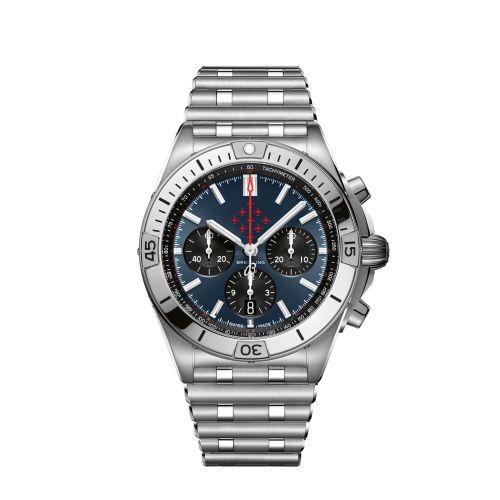 Breitling Chronomat B01 42 Paslanmaz Çelik / Kırmızı Arrows / Rouleaux, referans AB01347A1C1A1