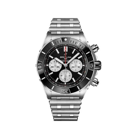 Super Chronomat B01 44 Paslanmaz Çelik / Siyah / Rouleaux