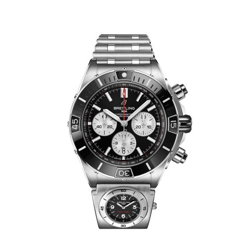 Breitling Super Chronomat B01 44 Paslanmaz Çelik / Siyah / Rouleaux - UTC, referans AB0136251B1A2