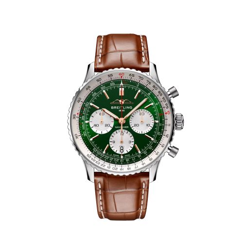 Breitling Navitimer  B01 Chronograph 43 Stainless Steel / Green / Spain, reference AB01385A1L1P1
