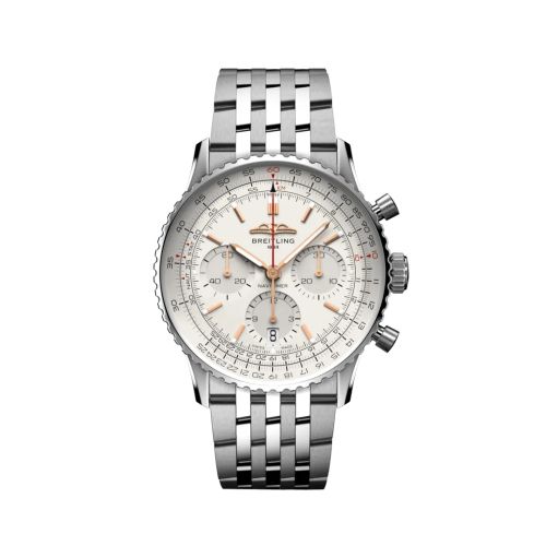 Breitling Navitimer B01 Chronograph 41 Stainless Steel / Silver / Bracelet, reference AB0139211G1A1