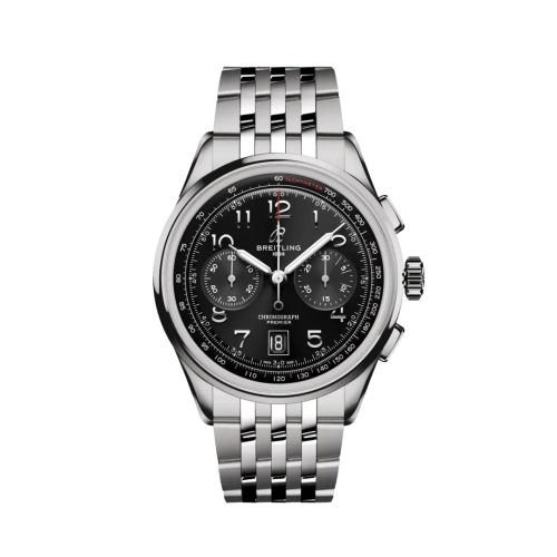 Breitling Premier B01 Chronograph 42 Paslanmaz Çelik / Siyah / Bilezik, referans AB0145221B1A1