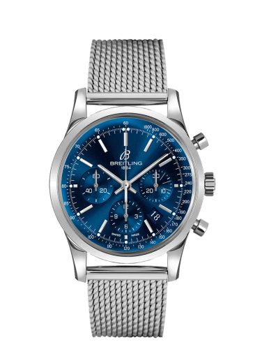 Breitling Transocean Chronograph Paslanmaz Çelik / Mavi / Limited Edition, referans AB015112/C860/154A