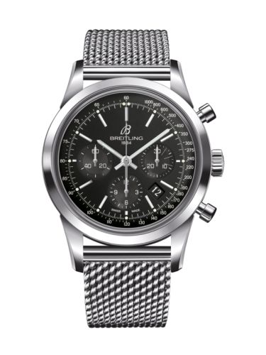 Breitling Transocean Chronograph Paslanmaz Çelik / Siyah / Bilezik 43mm, referans AB0152121B1A1