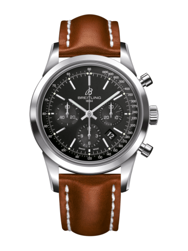 Breitling Transocean Chronograph Paslanmaz Çelik / Siyah / Calf / Folding 43mm, referans AB015212/BA99/434X/A20D.1