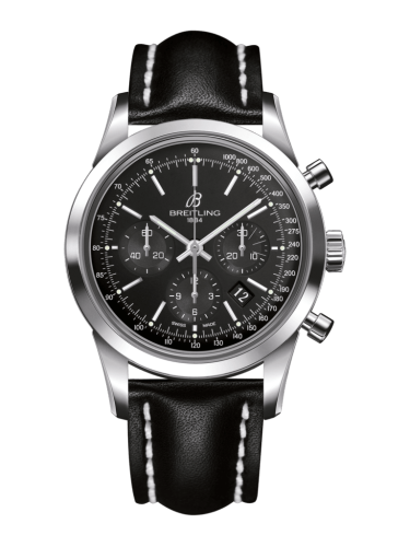 Breitling Transocean Chronograph Paslanmaz Çelik / Siyah / Calf / Folding 43mm, referans AB015212/BA99/436X/A20D.1