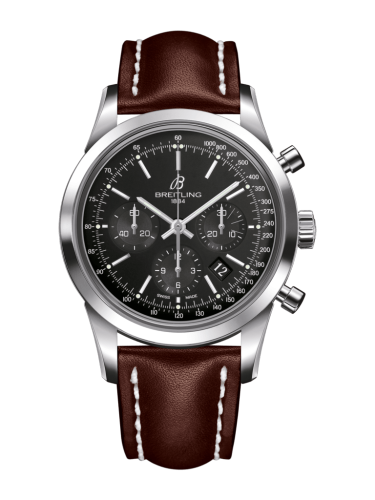 Breitling Transocean Chronograph Paslanmaz Çelik / Siyah / Calf / Folding 43mm, referans AB015212/BA99/438X/A20D.1