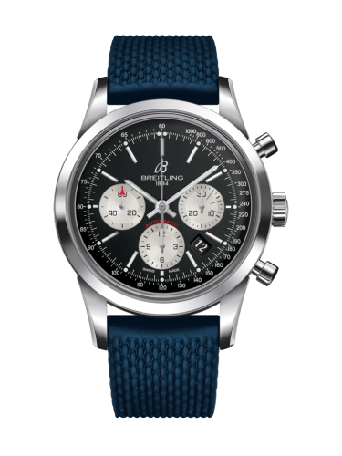 Breitling Transocean Chronograph Paslanmaz Çelik / Reverse Panda / Kauçuk / Folding 43mm, referans AB015212/BF26/281S/A20D.2